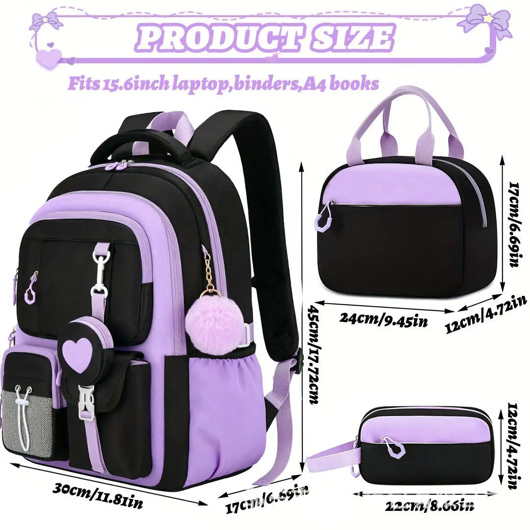 Girls' School Bag with Comfortable Back