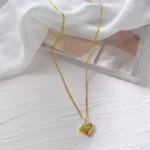 قلادة ذهبية بقلب بسيط — صورة 5