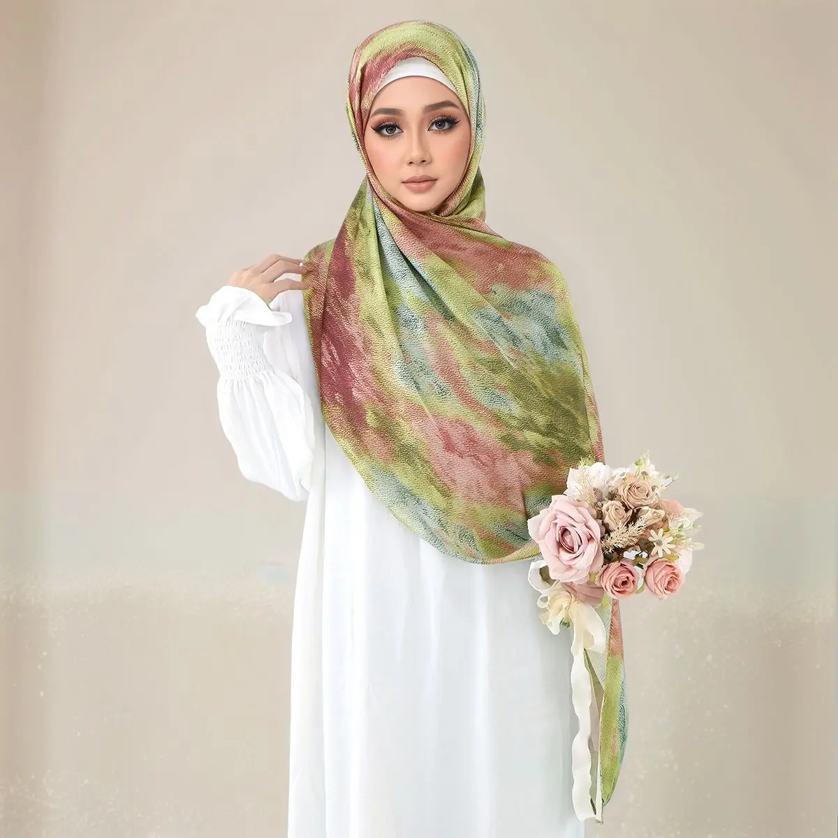 طرحة ساتان طويلة — صورة تفصيلية 17