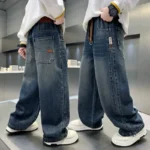 Boys' Autumn Wide-Leg Jeans