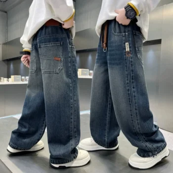 Boys' Autumn Wide-Leg Jeans