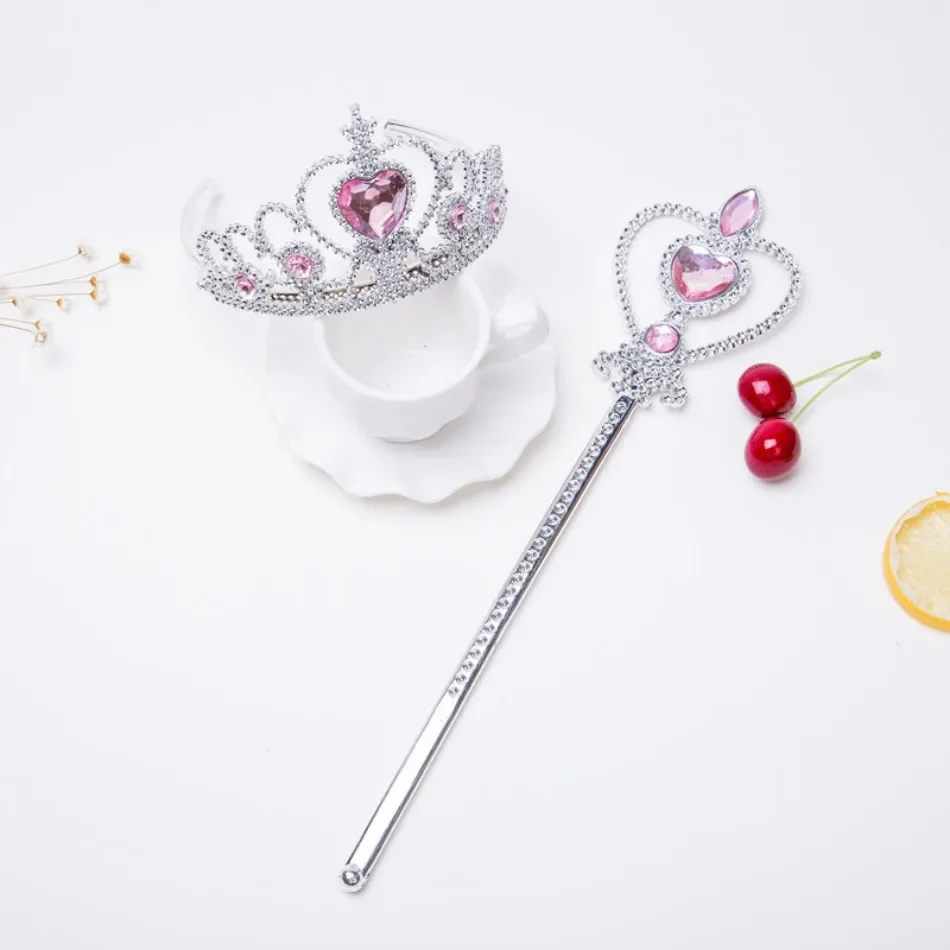 Girls' Shiny Crown and Scepter Set