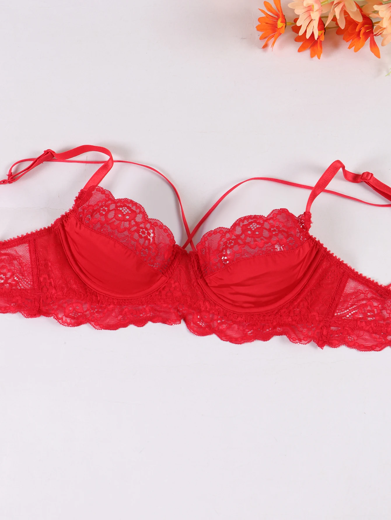 Floral Lace Underwire Bra