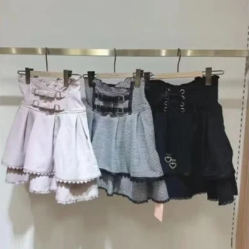 High-Waisted Mini Skirt with Bow and Buckle