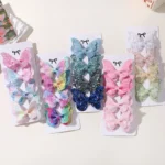 4-Piece Butterfly Sequin Hair Clip Set — Image 2