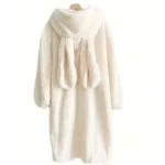 Warm Winter Long Sleeve House Robe with Bunny Ears — Image 5