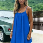Loose Off-Shoulder Dress with Straps — Image 6