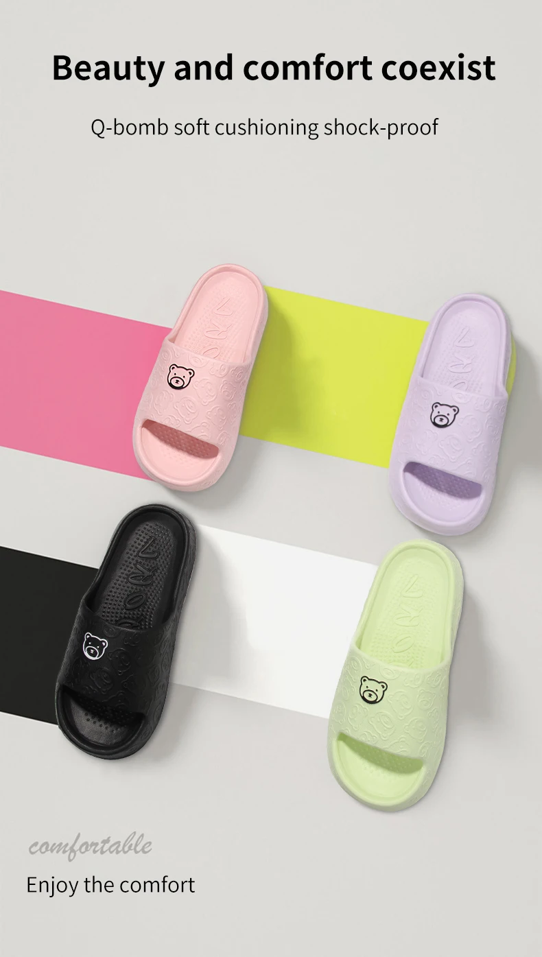 Women's Indoor and Outdoor Slippers with Ribbed Sole