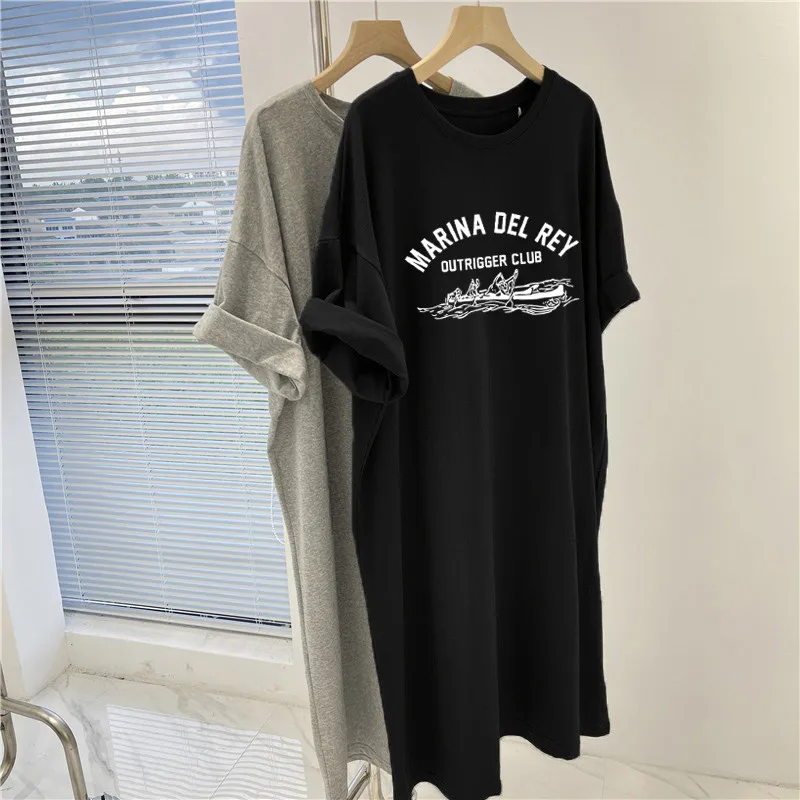 فستان مطبوع واسع حتى مقاس 4XL