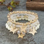 4-Piece Butterfly Beaded Bracelet Set — Image 3