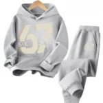 Kids' Contrast Color Hoodie Set — Image 3
