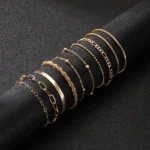 10-Piece Flat Chain Bracelet Set — Image 4