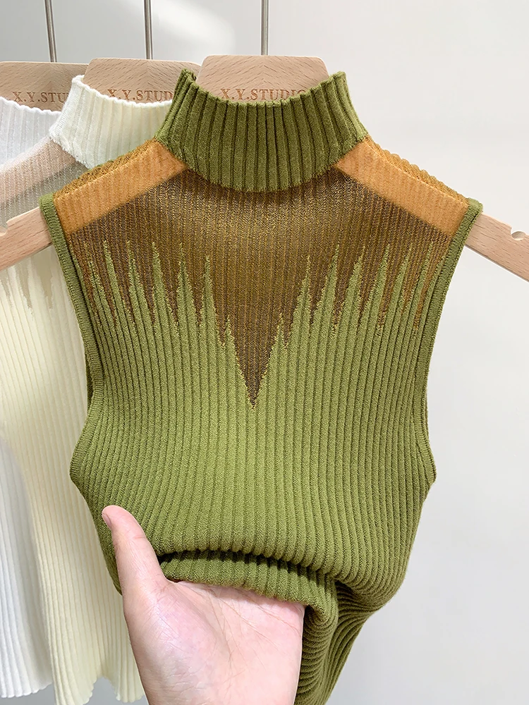 Knitted Mesh Tank Top