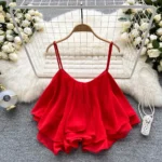 Sleeveless Ruffled Summer Crop Top — Image 3