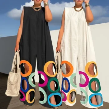 Sleeveless Wide-Leg Jumpsuit