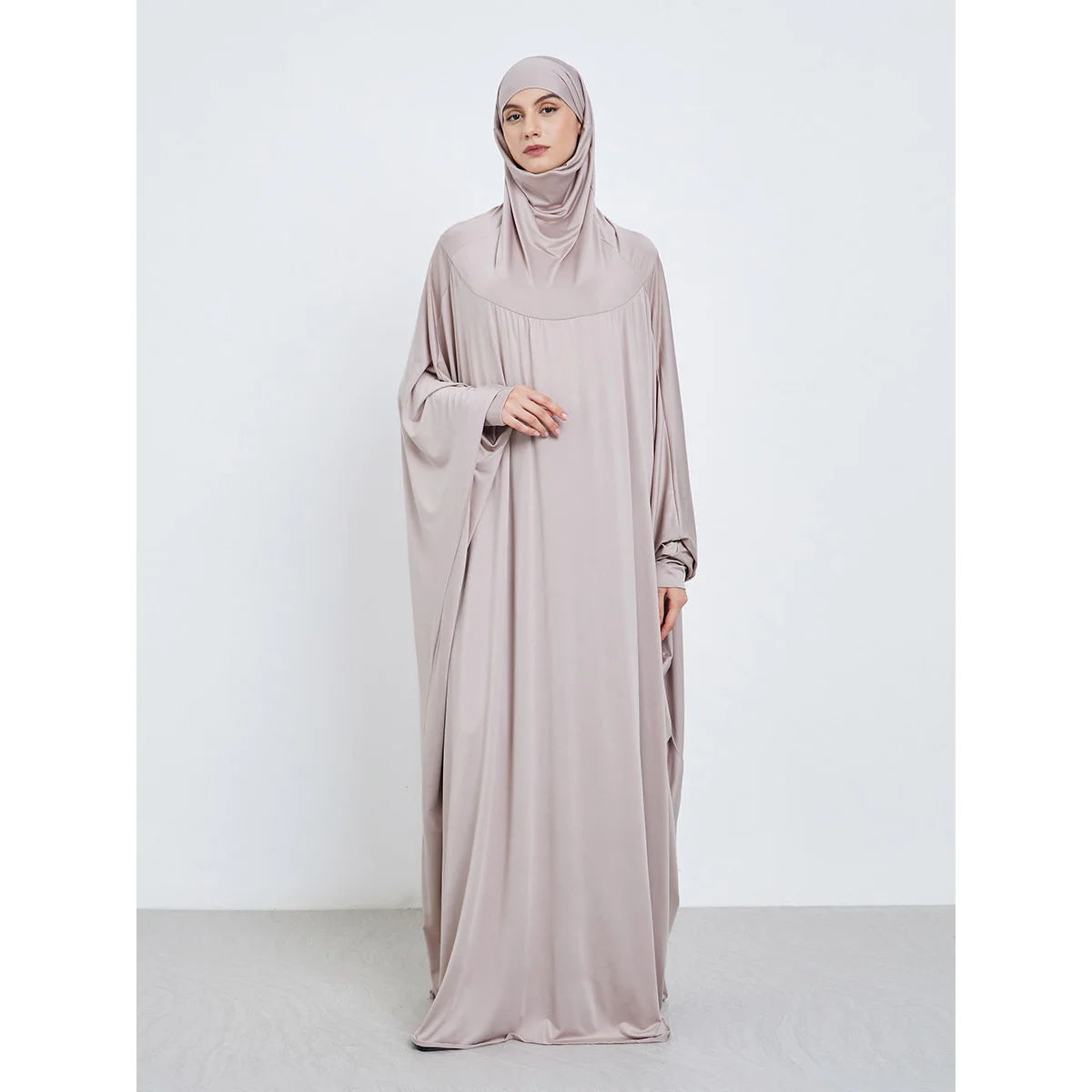 Long Sleeve Prayer Abaya with Hood