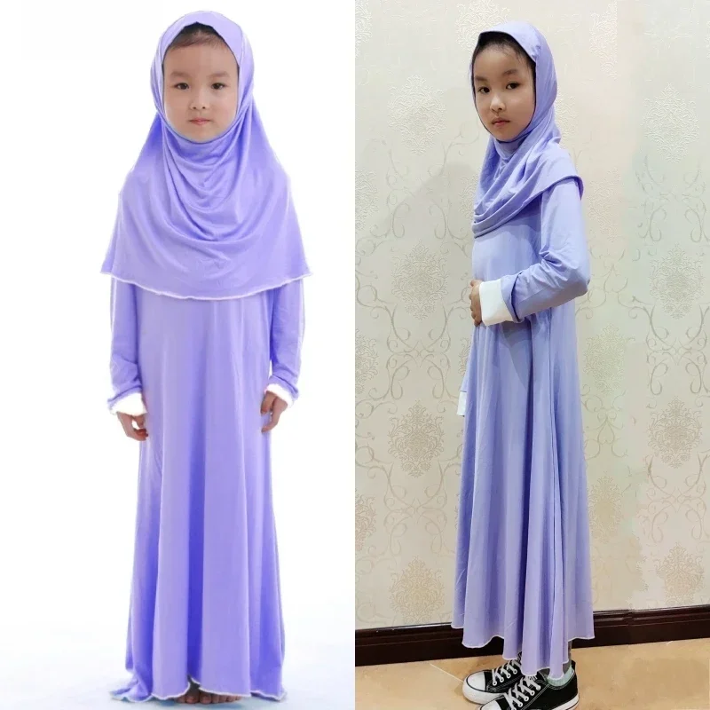 Girls' Prayer Set with Dress and Headscarf