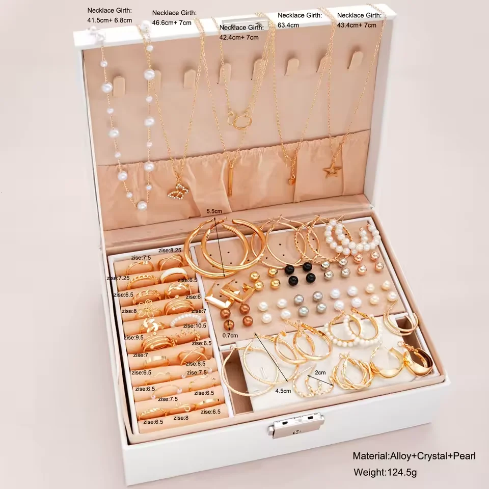 Gold-Tone Pearl Jewelry Set