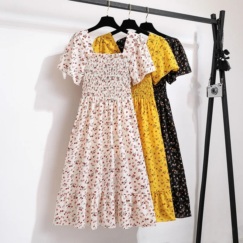 Chiffon Short Sleeve Midi Dress