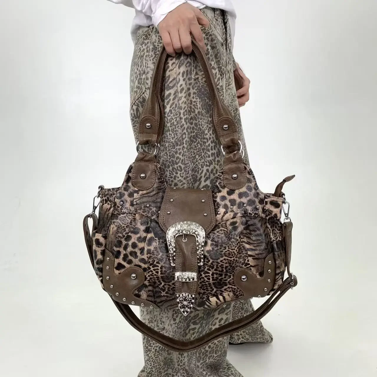 Girls' Y2K Leopard Print Shoulder Bag — Image 10