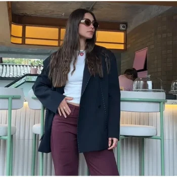 Casual Loose Striped Blazer