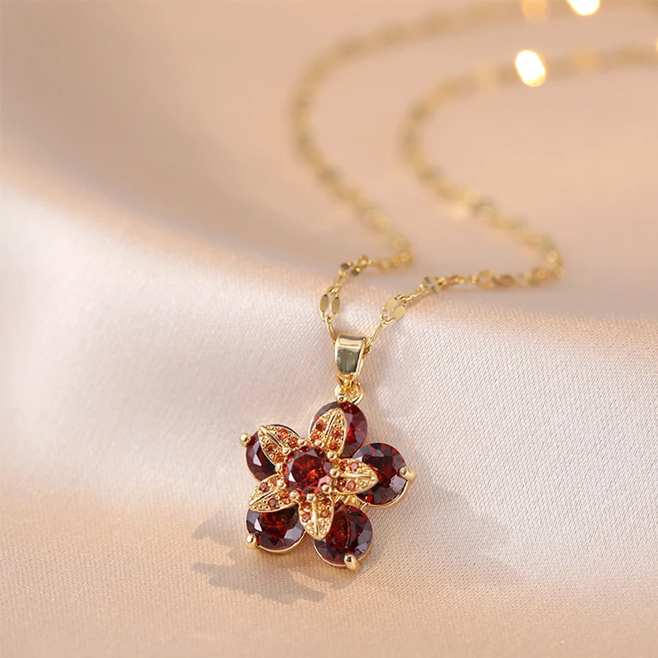 Crystal Floral Necklace — Image 9