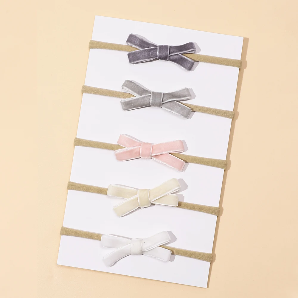 Baby 5-Piece Velvet Set with Bow