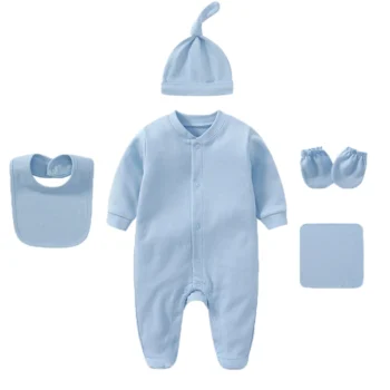 Baby 5-Piece Solid Cotton Set