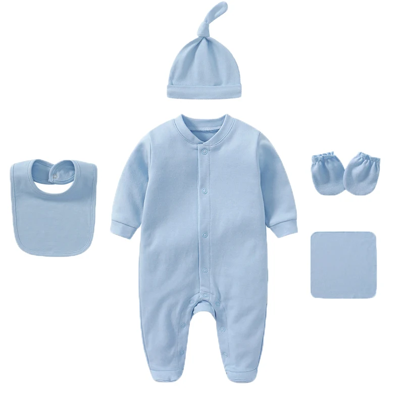 Baby 5-Piece Solid Cotton Set