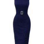 Elegant Sleeveless Knee-Length Formal Dress — Image 4