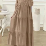 عباية خريفية بياقة دائرية — صورة 2