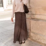تنورة ماكسي بنقاط وقصّة A — صورة 3