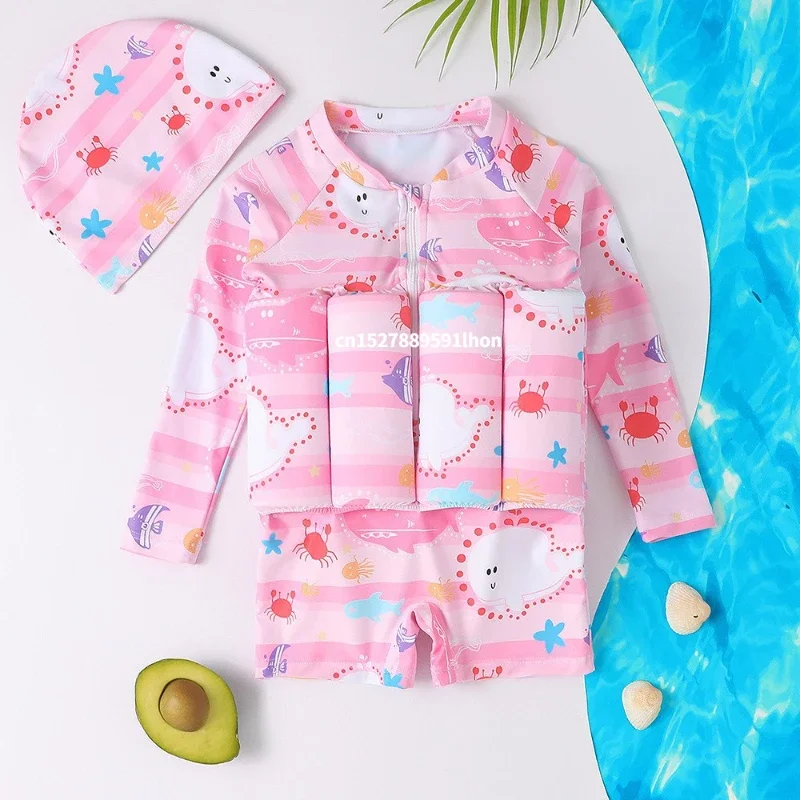 Kids' One-Piece Swimsuit with Playful Print