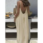 Long Loose Strapless House Dress — Image 6