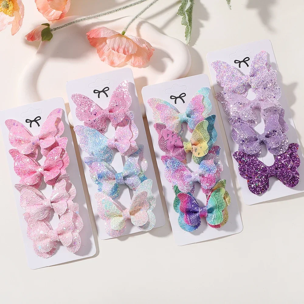 4-Piece Butterfly Sequin Hair Clip Set — Image 9