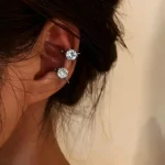 Zircon Clip-On Earrings for Unpierced Ears
