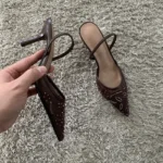 Slingback Heels with Beaded Embroidery — Image 6