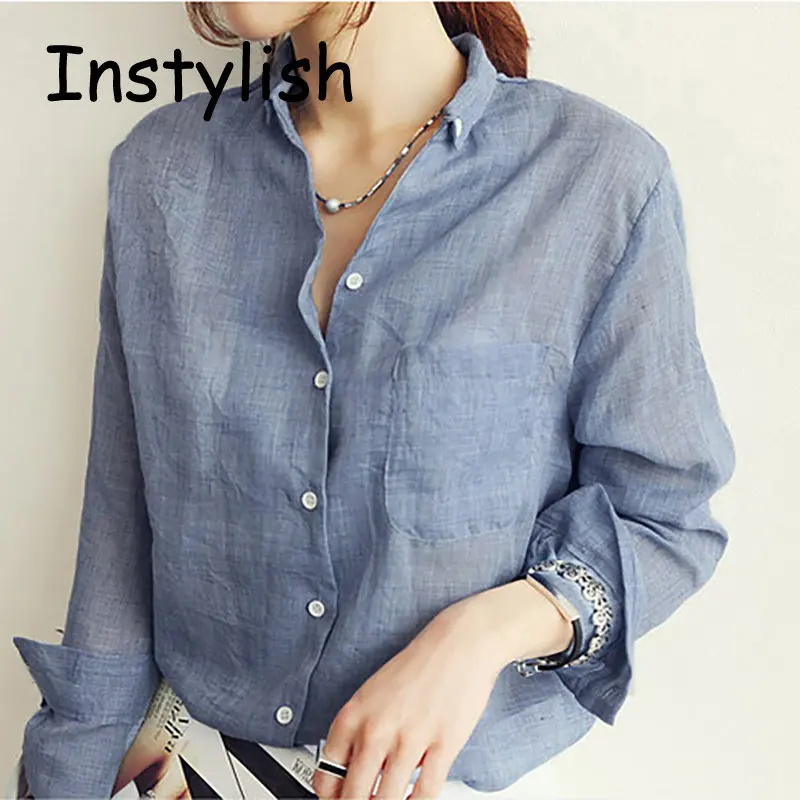 Korean-Style Solid Cotton Formal Shirt