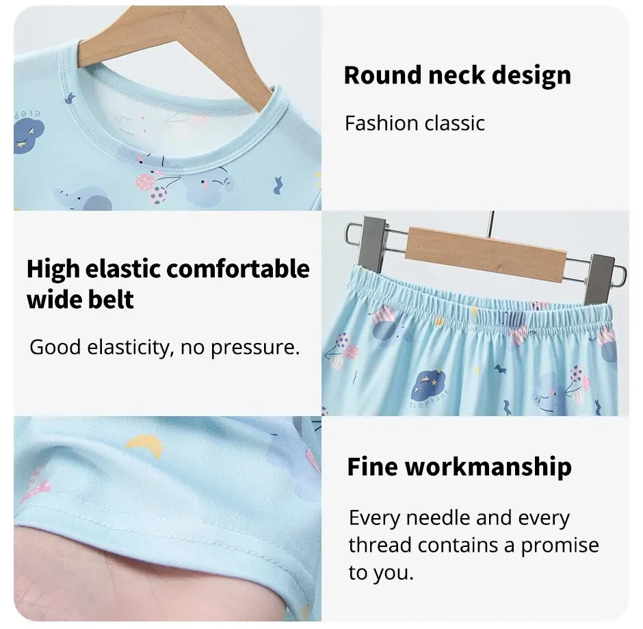 Kids' Summer Set with Short Sleeves and Shorts