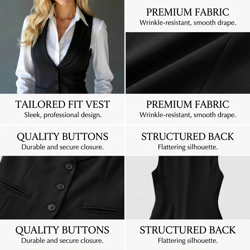 Formal Shawl Collar Vest with Fitted Waist