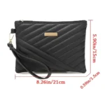 Leather Envelope Bag with Wrist Loop — Image 6