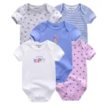 Newborn 5-Piece Short Sleeve Romper — Image 5