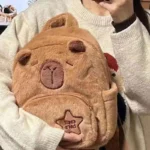 Velvet Capybara-Shaped Backpack — Image 2