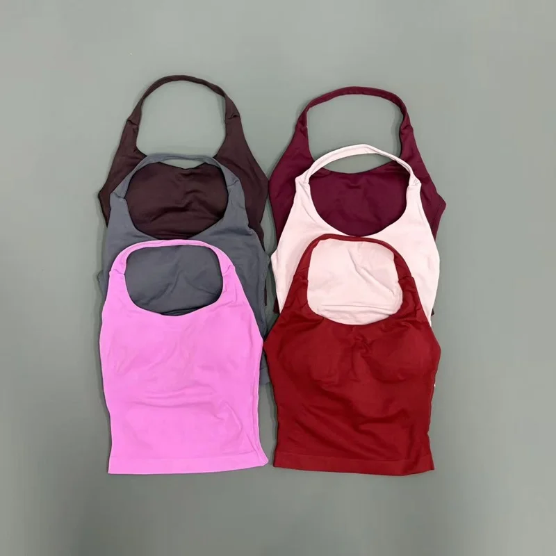 Open-Back Halter Tank Top
