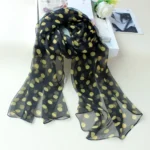 Polka Dot Chiffon Scarf — Image 2