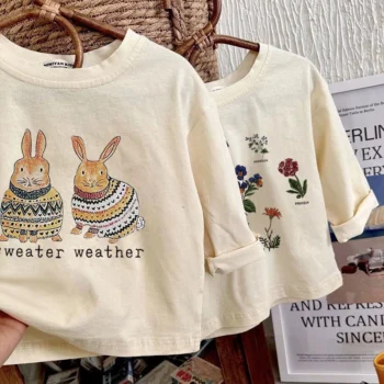 Kids' Korean-Style Long T-Shirt
