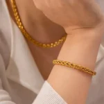 Stainless Steel Necklace and Bracelet Set — Image 4