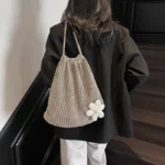 Large Bohemian Knit Shoulder Bag — Image 4