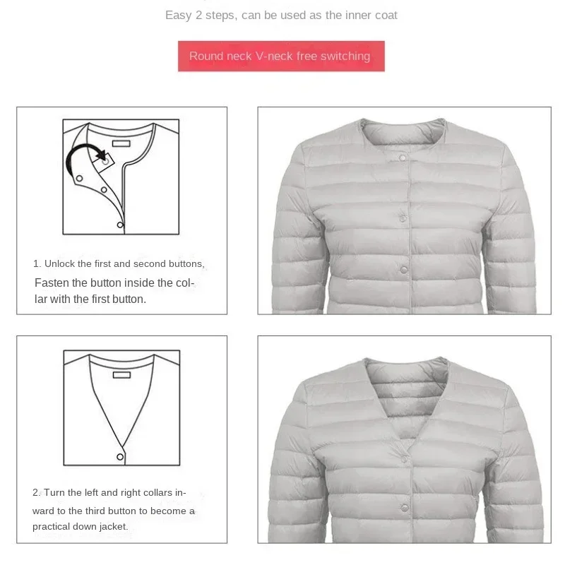 V-Neck Down Jacket