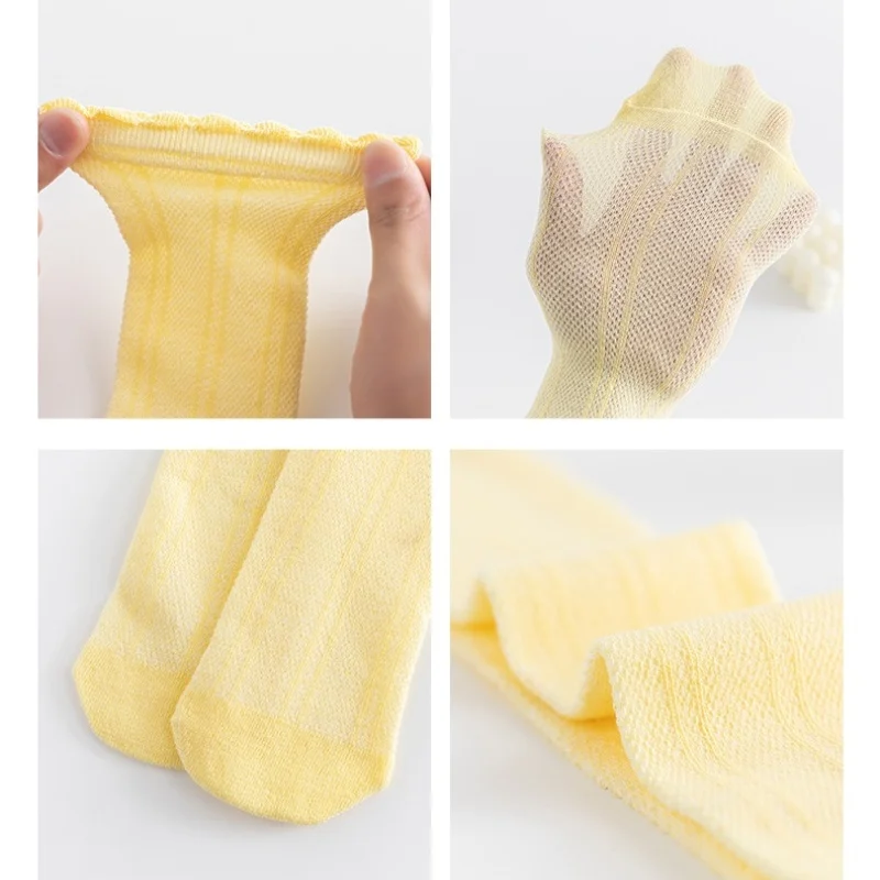 Girls' Long White School Socks
